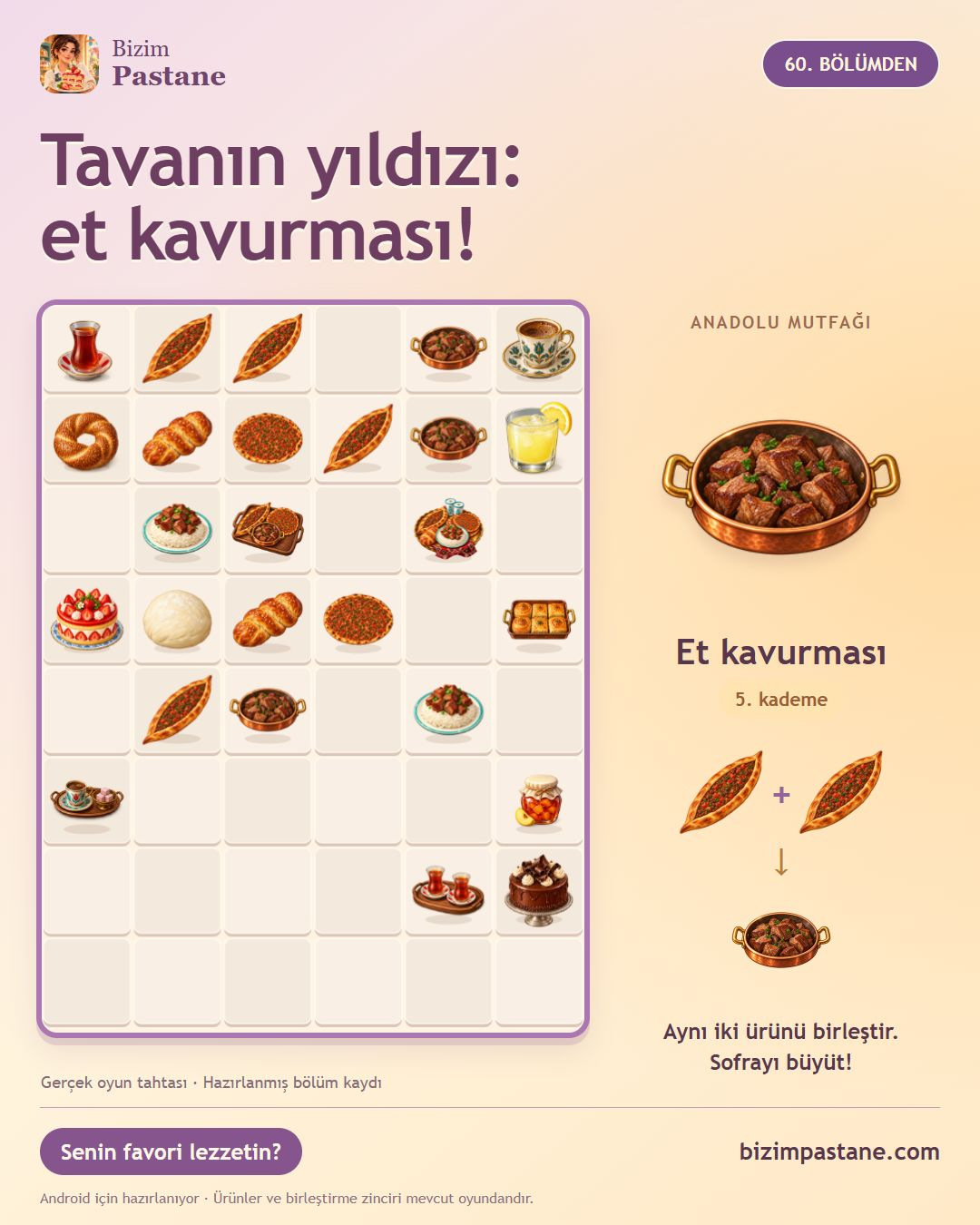 Bizim Pastane 60. bölüm: Et kavurması ve Türk yemekleri birleştirme tahtası